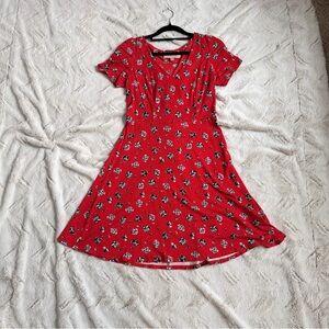 Philosophy Red Floral Midi Dress